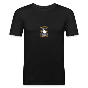 Paranormaler Ermittler Geisterjäger - Männer Slim Fit T-Shirt - Schwarz - Vorne - Nik (191cm)
