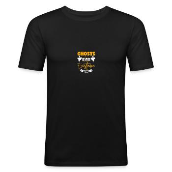 Paranormal Investigator Ghostbusters - Men's Slim Fit T-Shirt - black - Front - Nik (191cm)