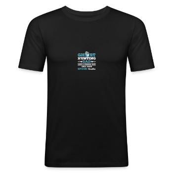 Paranormal Investigator Ghostbusters - T-shirt près du corps Homme - noir - Devant - Nik (191cm)