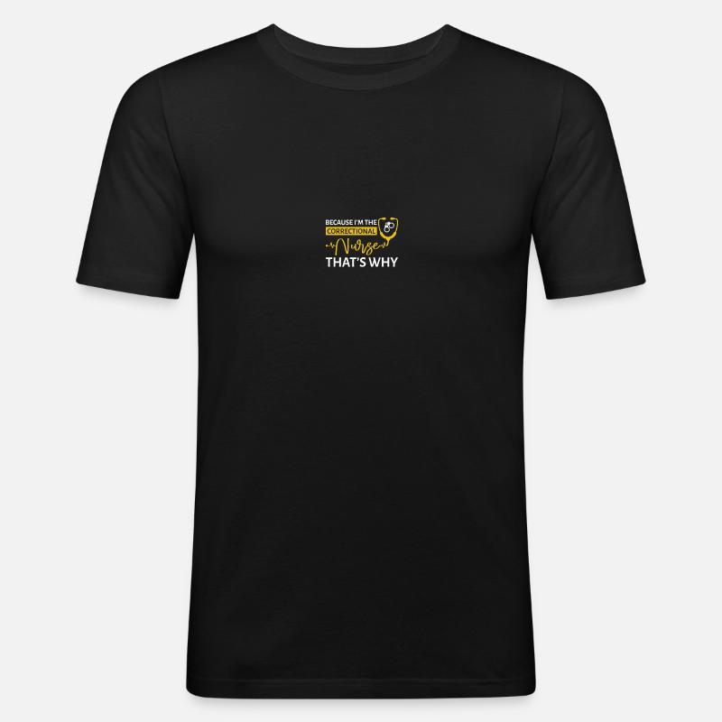 Krankenschwester im Strafvollzug Krankenschwester - Männer Slim Fit T-Shirt - Schwarz