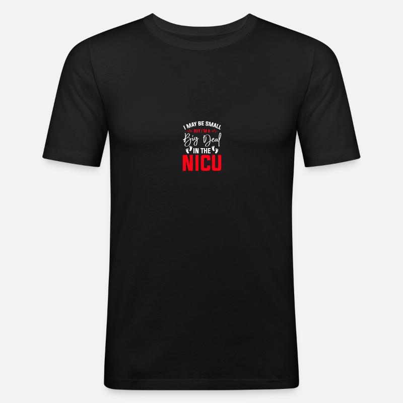 NICU-Schwester - Männer Slim Fit T-Shirt - Schwarz