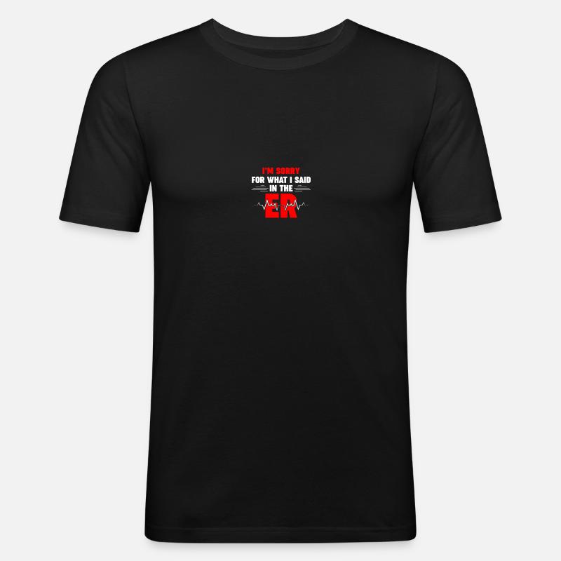 ER Krankenschwester Notfall Krankenschwester - Männer Slim Fit T-Shirt - Schwarz