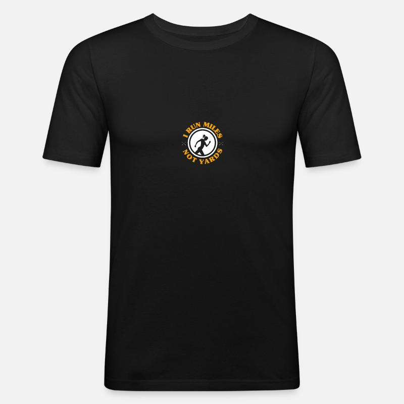 Langlauf Läufer Langlauf - Männer Slim Fit T-Shirt - Schwarz