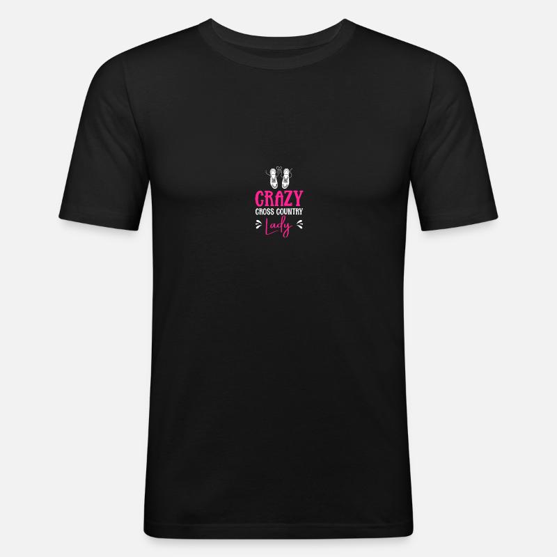 Langlauf Läufer Langlauf - Männer Slim Fit T-Shirt - Schwarz