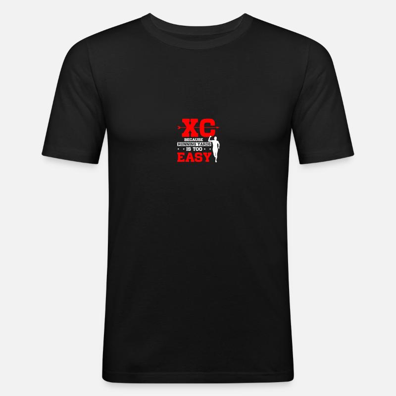Langlauf Läufer Langlauf - Männer Slim Fit T-Shirt - Schwarz