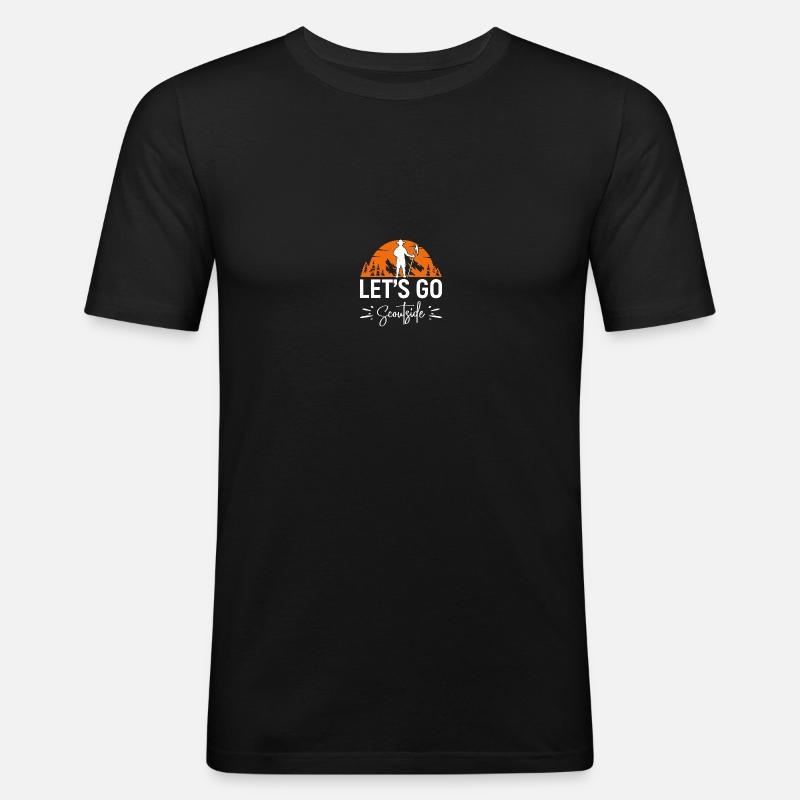 Pfadfinderführer - Männer Slim Fit T-Shirt - Schwarz