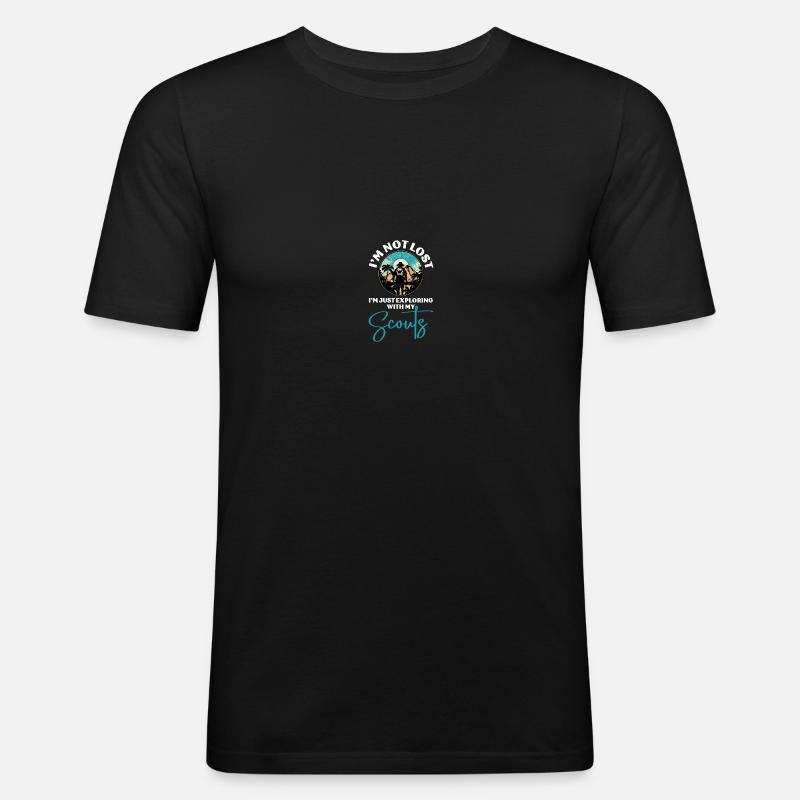 Pfadfinderführer - Männer Slim Fit T-Shirt - Schwarz