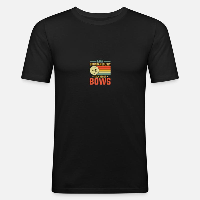 Bogenschießen-Trainer - Männer Slim Fit T-Shirt - Schwarz