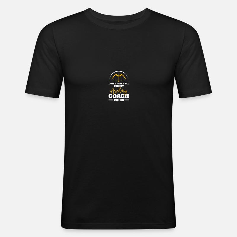 Bogenschießen-Trainer - Männer Slim Fit T-Shirt - Schwarz