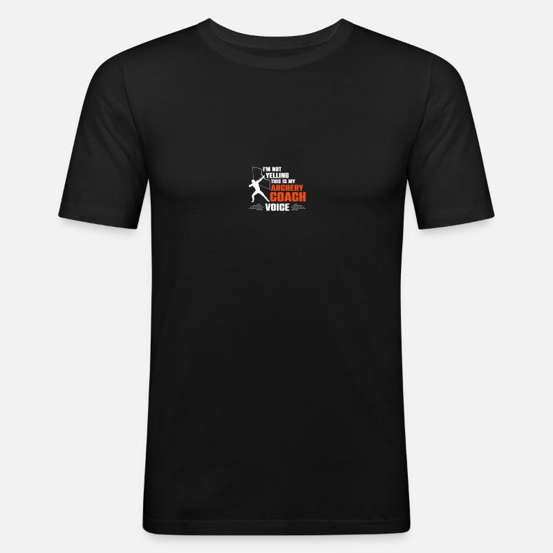 Bogenschießen-Trainer - Männer Slim Fit T-Shirt - Schwarz
