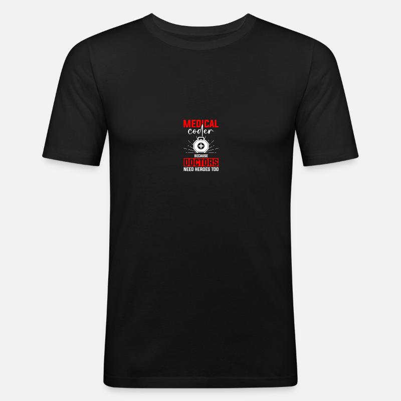 Medical Coding Medical Coders - Men's Slim Fit T-Shirt - black