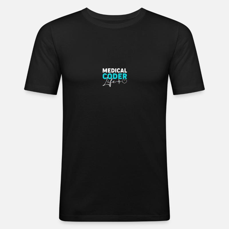 Codage médical Codeurs médicaux - T-shirt près du corps Homme - noir