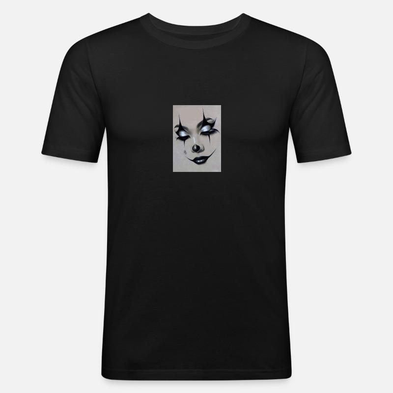 Lonely Clown - Männer Slim Fit T-Shirt - Schwarz