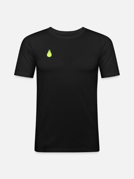 Birne - Männer Slim Fit T-Shirt - Schwarz