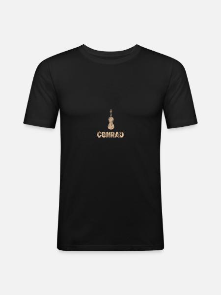 Conrad as viola - Men's Slim Fit T-Shirt - black