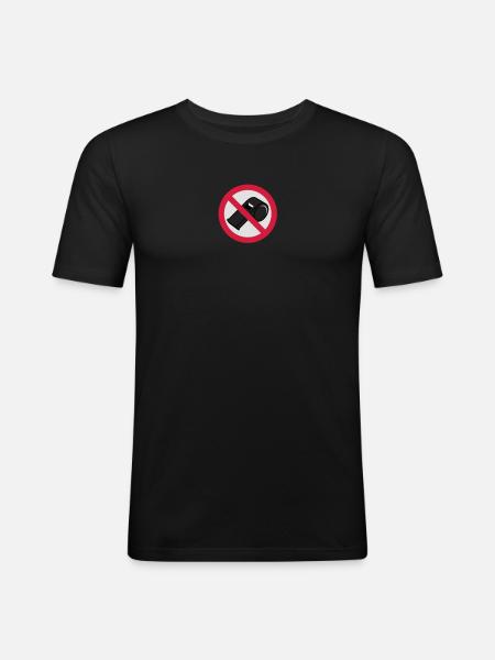 Anti-arbitre - T-shirt près du corps Homme - noir