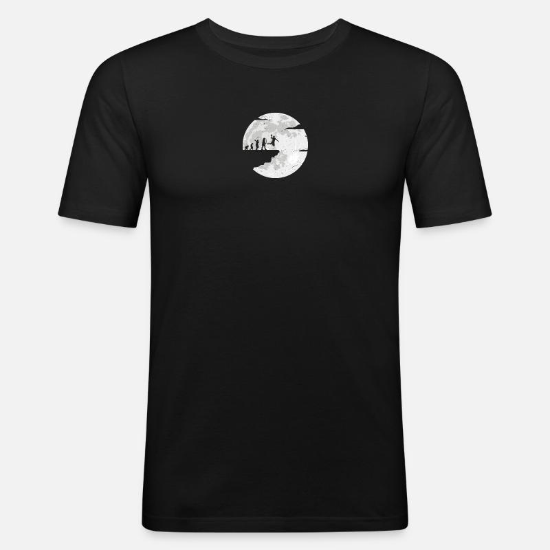 Feier der Mondevolution - Männer Slim Fit T-Shirt - Schwarz