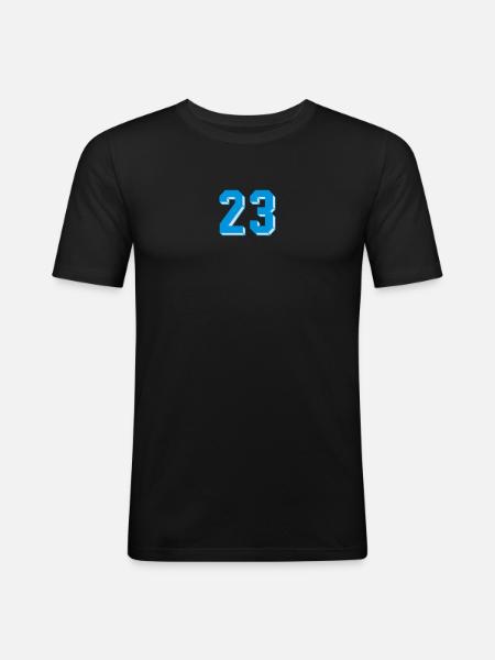 dreiundzwanzig - T-shirt près du corps Homme - noir