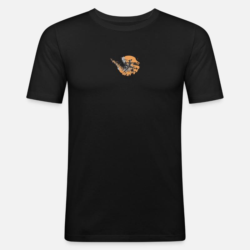 Yoga Training mit Style - Männer Slim Fit T-Shirt - Schwarz