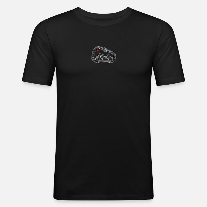 Mountain Vista dans Gear Ring - T-shirt près du corps Homme - noir