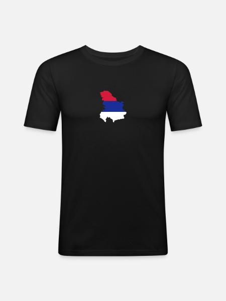 Serbia - Men's Slim Fit T-Shirt - black