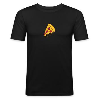 Anfrage an Google Übersetzer .... - T-shirt près du corps Homme - noir - Devant - Nik (191cm)