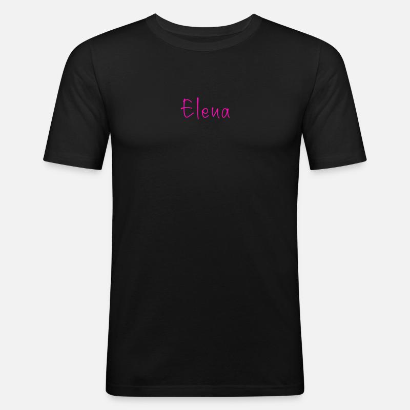 Elena - Männer Slim Fit T-Shirt - Schwarz