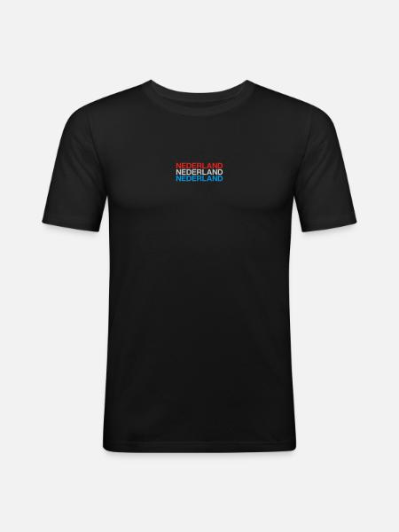 NIEDERLANDE Nederland Netherlands Holland - Männer Slim Fit T-Shirt - Schwarz