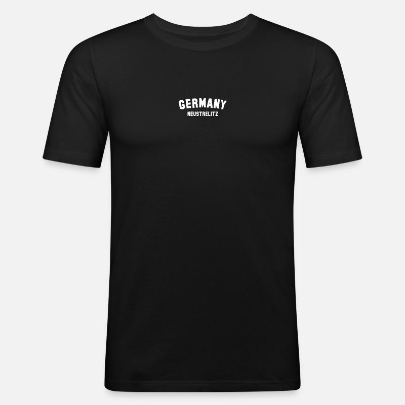 NEUSTRELITZ Germany - Männer Slim Fit T-Shirt - Schwarz