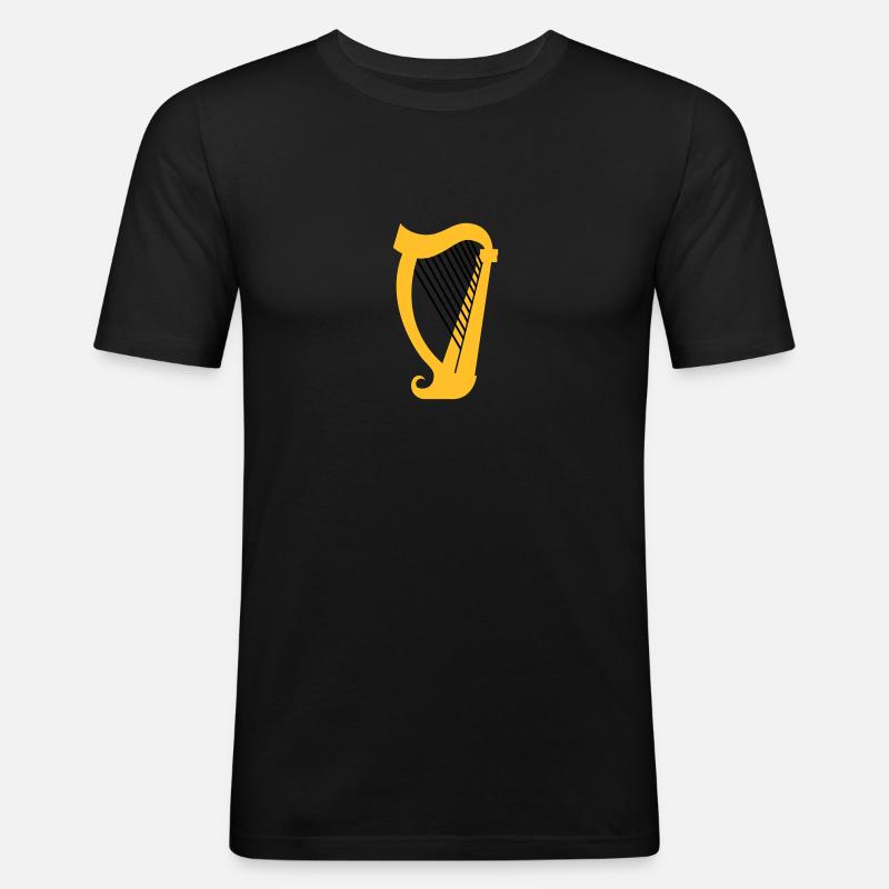 Eine Harfe Musikinstrument - Männer Slim Fit T-Shirt - Schwarz