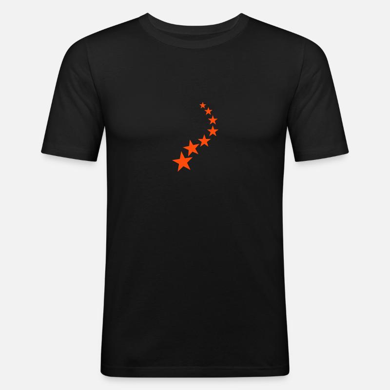Sterne - Männer Slim Fit T-Shirt - Schwarz