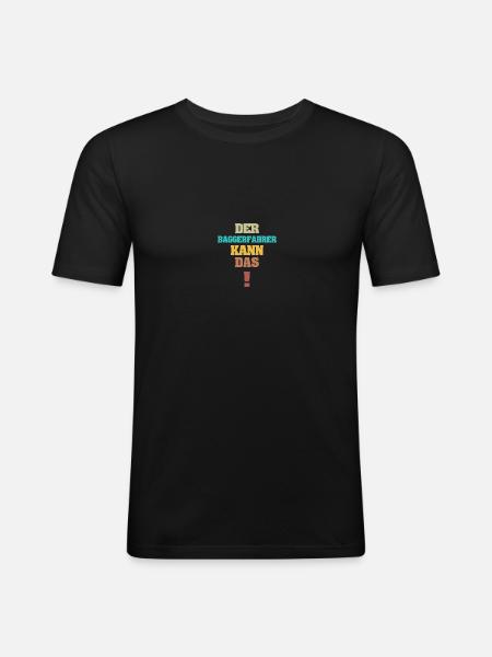 Geschenk für Baggerfahrer - Männer Slim Fit T-Shirt - Schwarz