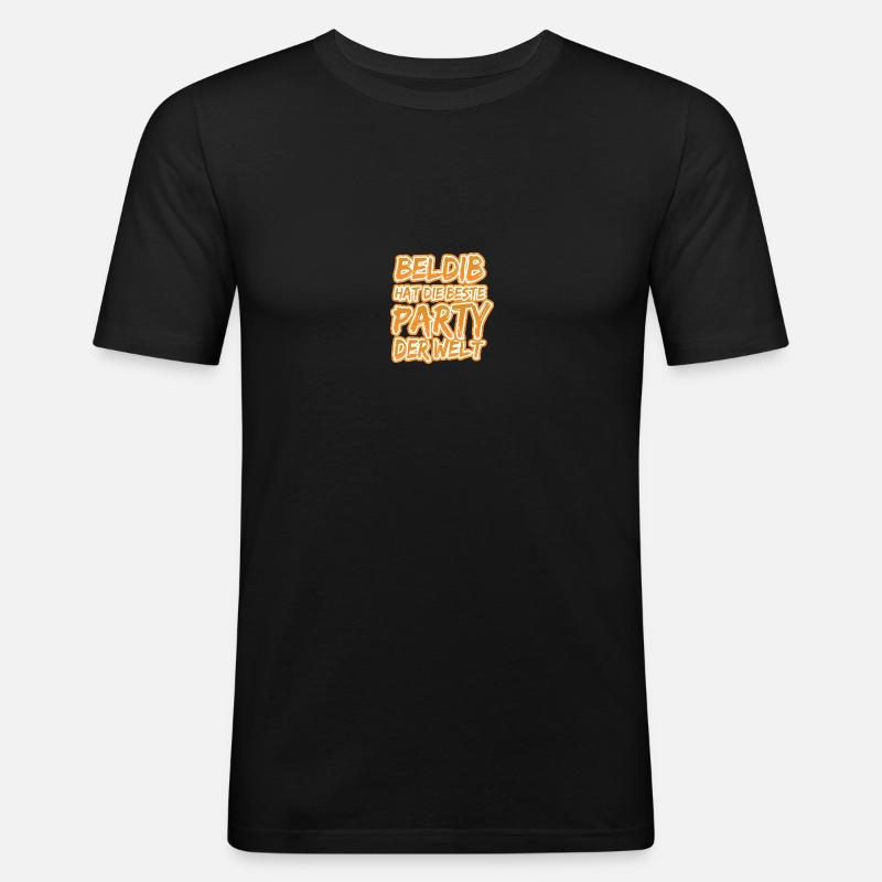 Beldib Beldib - Männer Slim Fit T-Shirt - Schwarz