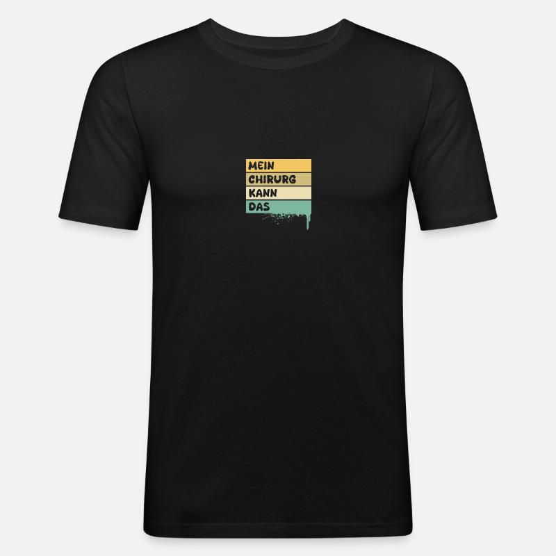 Beruf Chirurg - Männer Slim Fit T-Shirt - Schwarz