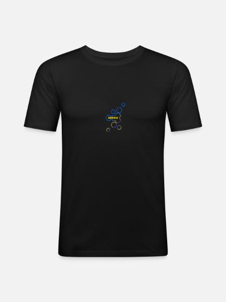 Darius comme nom - T-shirt près du corps Homme - noir