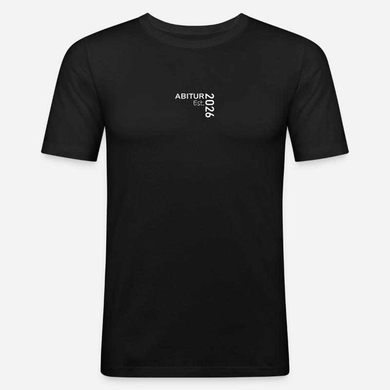 ABITUR - Männer Slim Fit T-Shirt - Schwarz