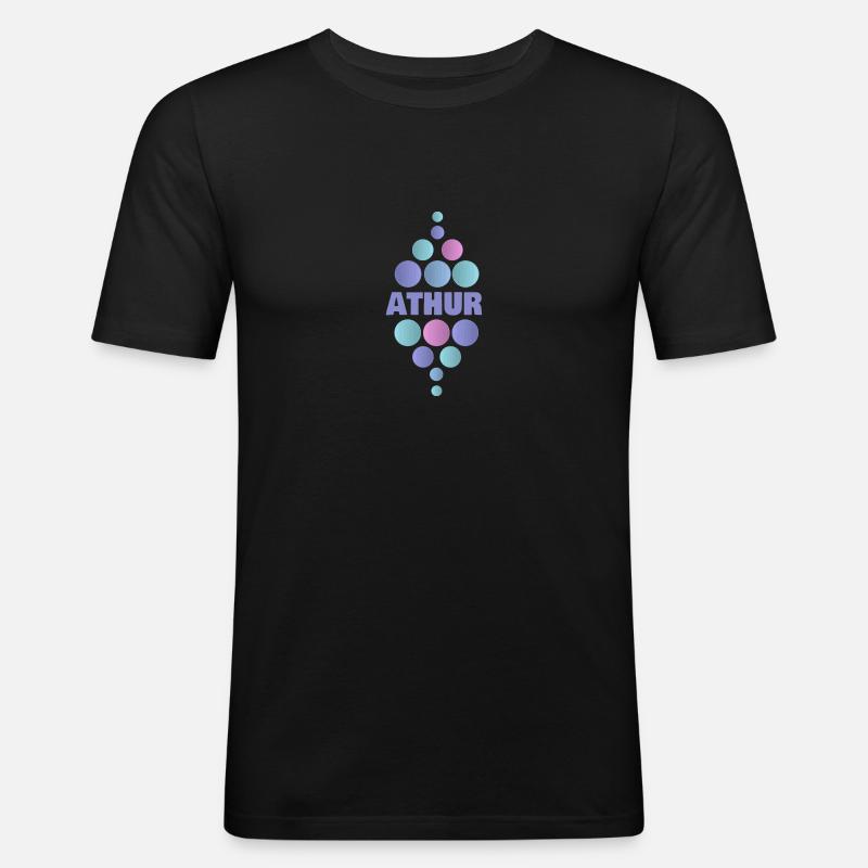 Athur as a first name - Men's Slim Fit T-Shirt - black