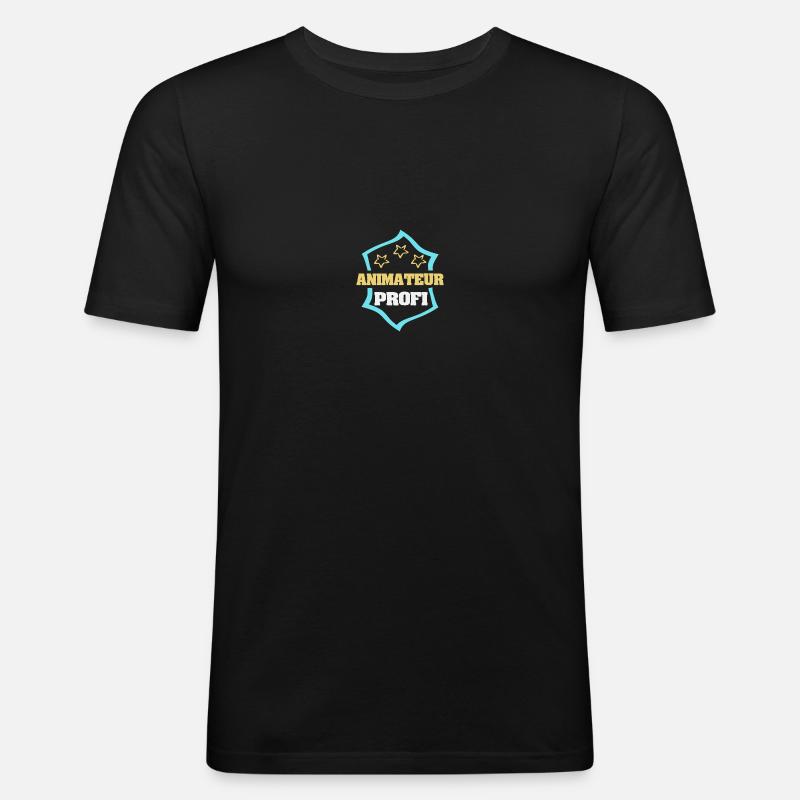 Beruf Animateur - Männer Slim Fit T-Shirt - Schwarz