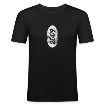 Freizeit 2009 - Männer Slim Fit T-Shirt - Schwarz - Vorne - Nik (191cm)