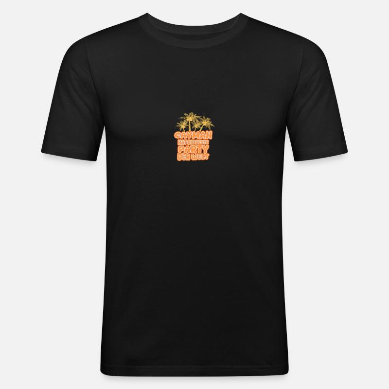 Urlaub Urlaub - Männer Slim Fit T-Shirt - Schwarz