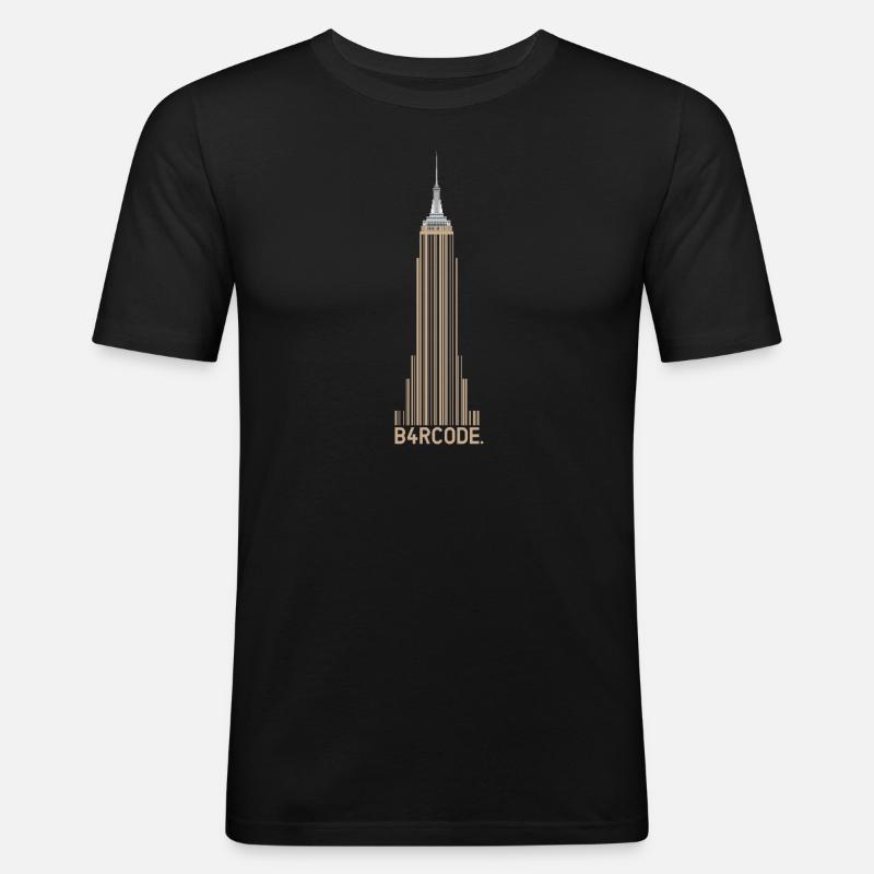 B4RCODE. New York - Männer Slim Fit T-Shirt - Schwarz