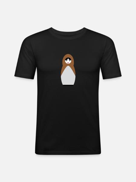 Matuschka doll Babushka toys - Men's Slim Fit T-Shirt - black