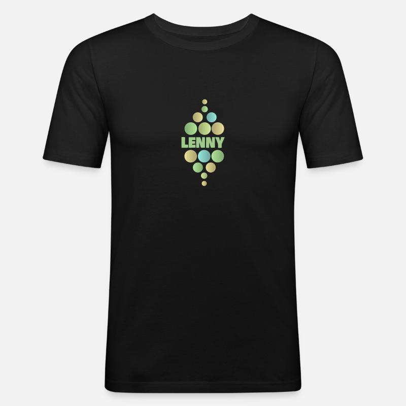Lenny - Männer Slim Fit T-Shirt - Schwarz