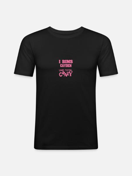 Cayden as a given name - Men's Slim Fit T-Shirt - black