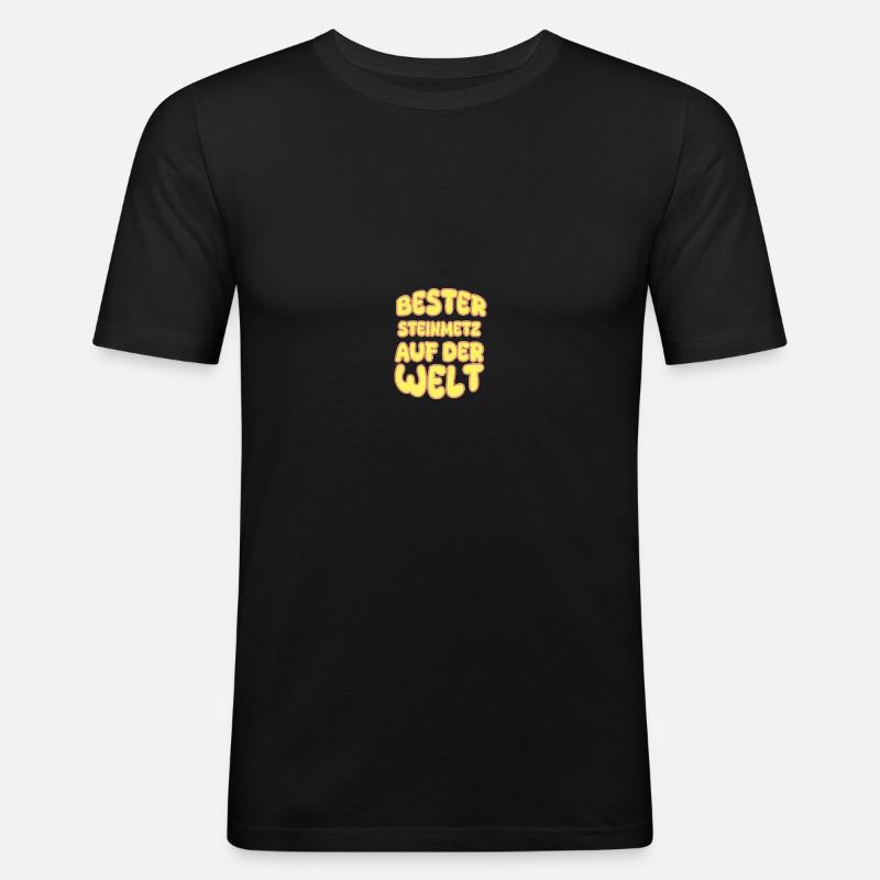 Steinmetz als Berufung - Männer Slim Fit T-Shirt - Schwarz