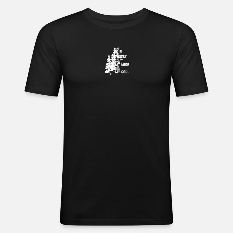Wald Geist Seele Quest - Männer Slim Fit T-Shirt - Schwarz