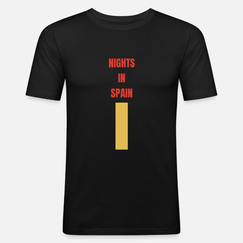 Spanische Sommernächte - Männer Slim Fit T-Shirt - Schwarz