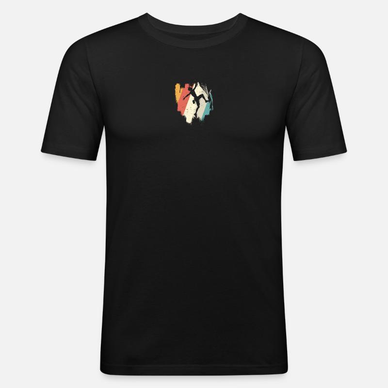 Rainbow Burst Tanz Silhouette - Männer Slim Fit T-Shirt - Schwarz