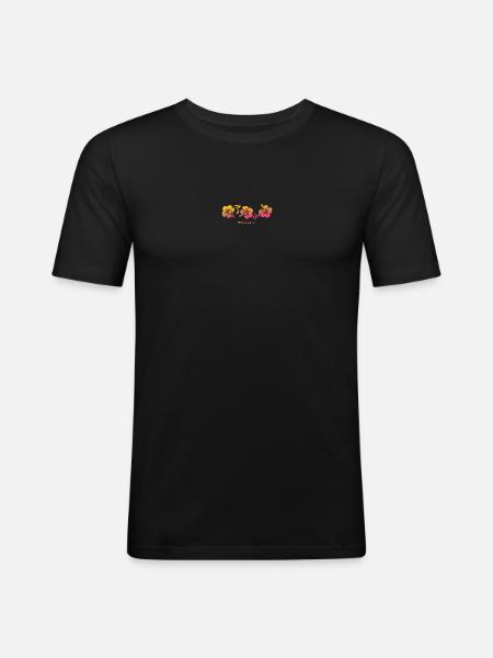 Brisbane Australia Hibiscus Souvenir Vacation - Men's Slim Fit T-Shirt - black