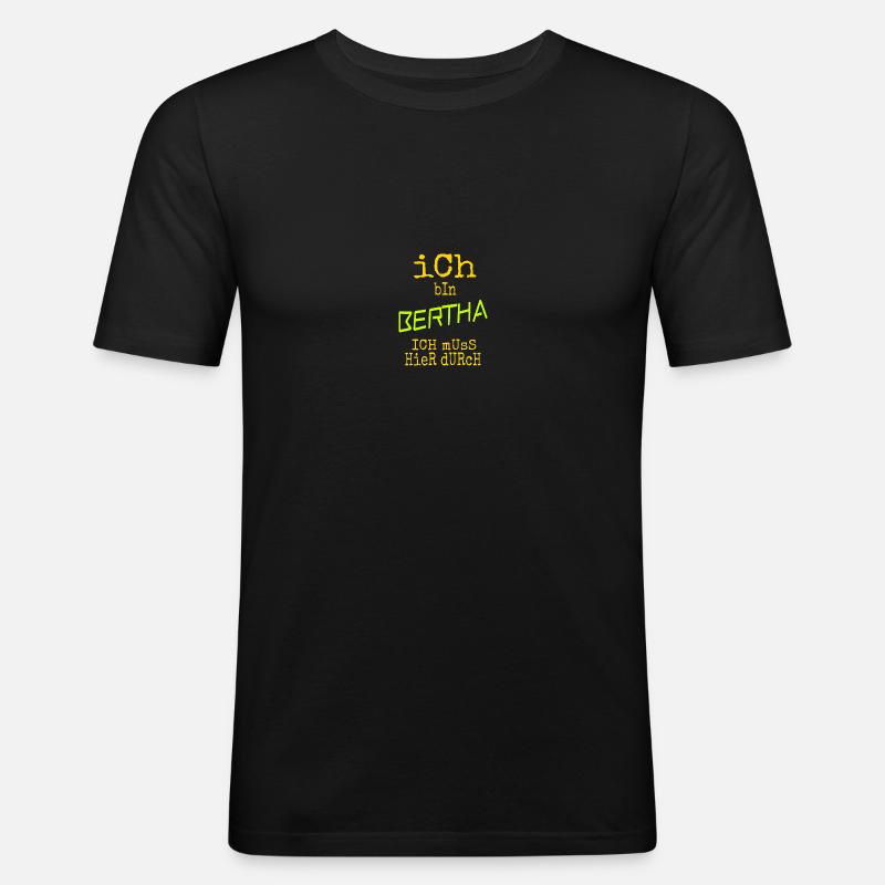 Bertha Bertha - Männer Slim Fit T-Shirt - Schwarz